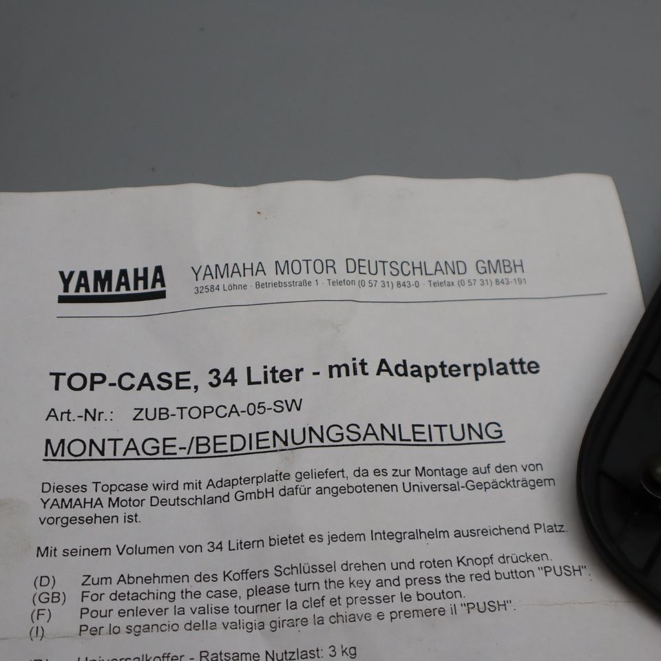 Yamaha Top Case Adapterplatte Neu Nos