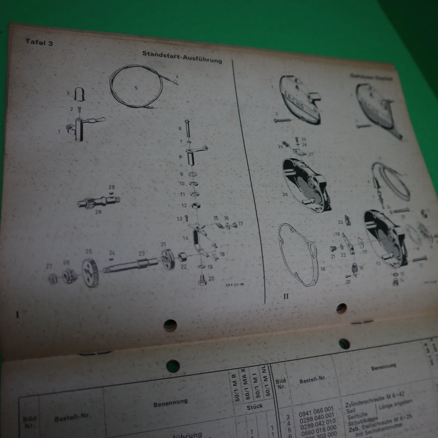 ORIGINAL SACHS 50 1 ERSATZTEILE-LISTE