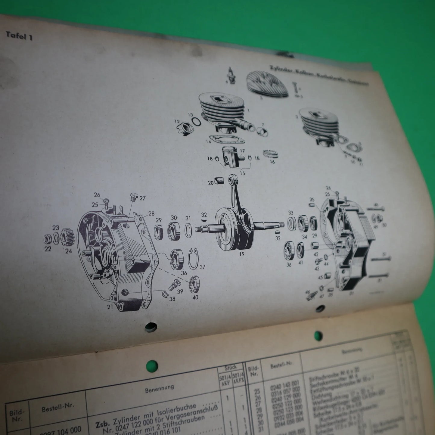 ORIGINAL SACHS 501 / 4 AKF ERSATZTEILE LISTE