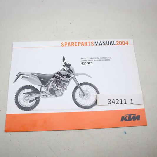 KTM 625 sxc  SPAREPARTS MANUAL 2004 Handbuch