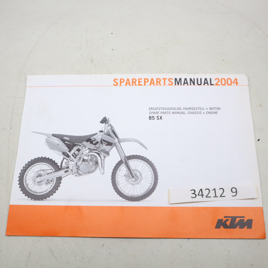 KTM 85 SX SPAREPARTS MANUAL 2004 Handbuch