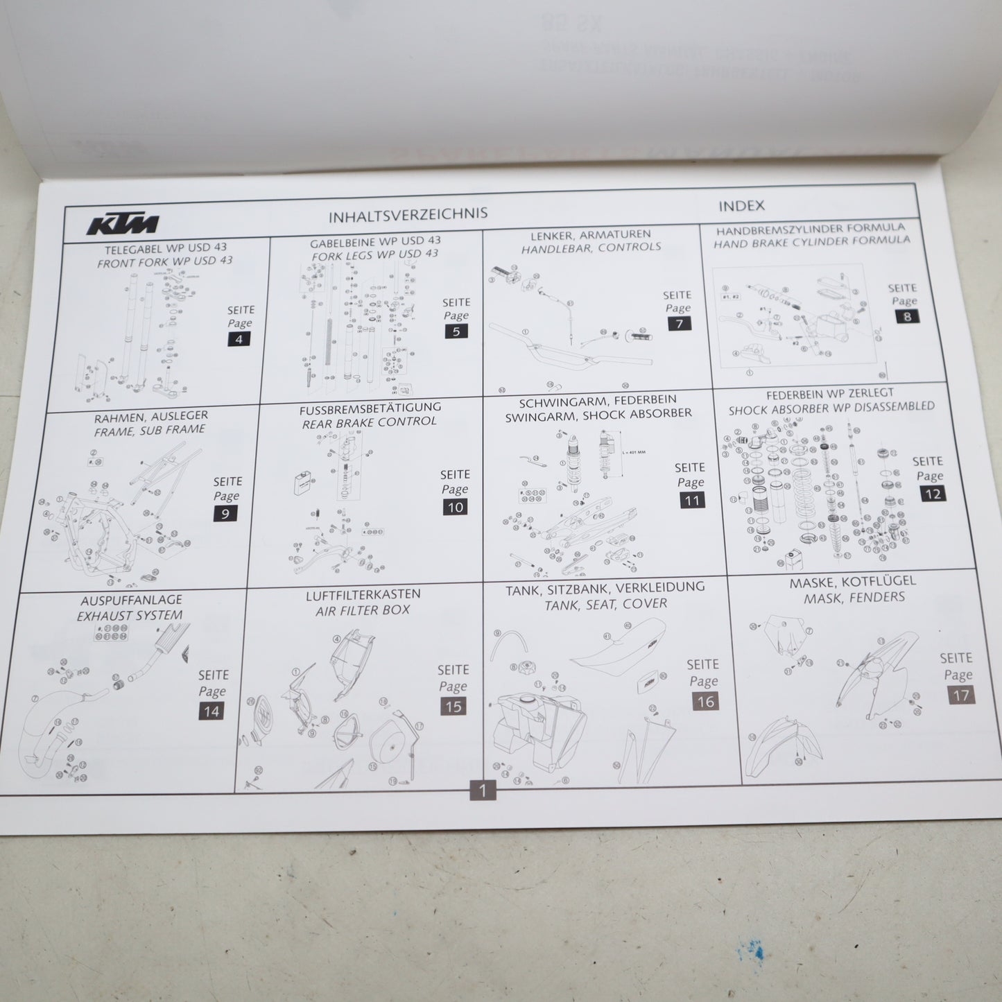 KTM 85 SX SPAREPARTS MANUAL 2004 Handbuch