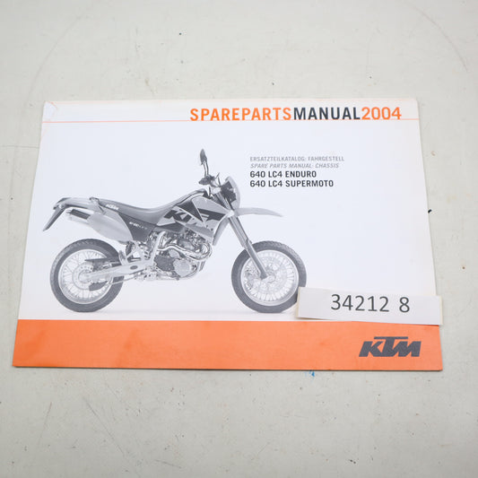 KTM 640 LC4 ENDURO/SUPERMOTO SPAREPARTS MANUAL 2004