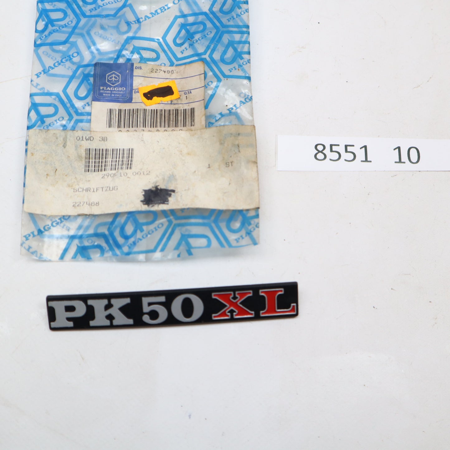 Piaggio  Vespa PK 50 XL Emblem NEU NOS