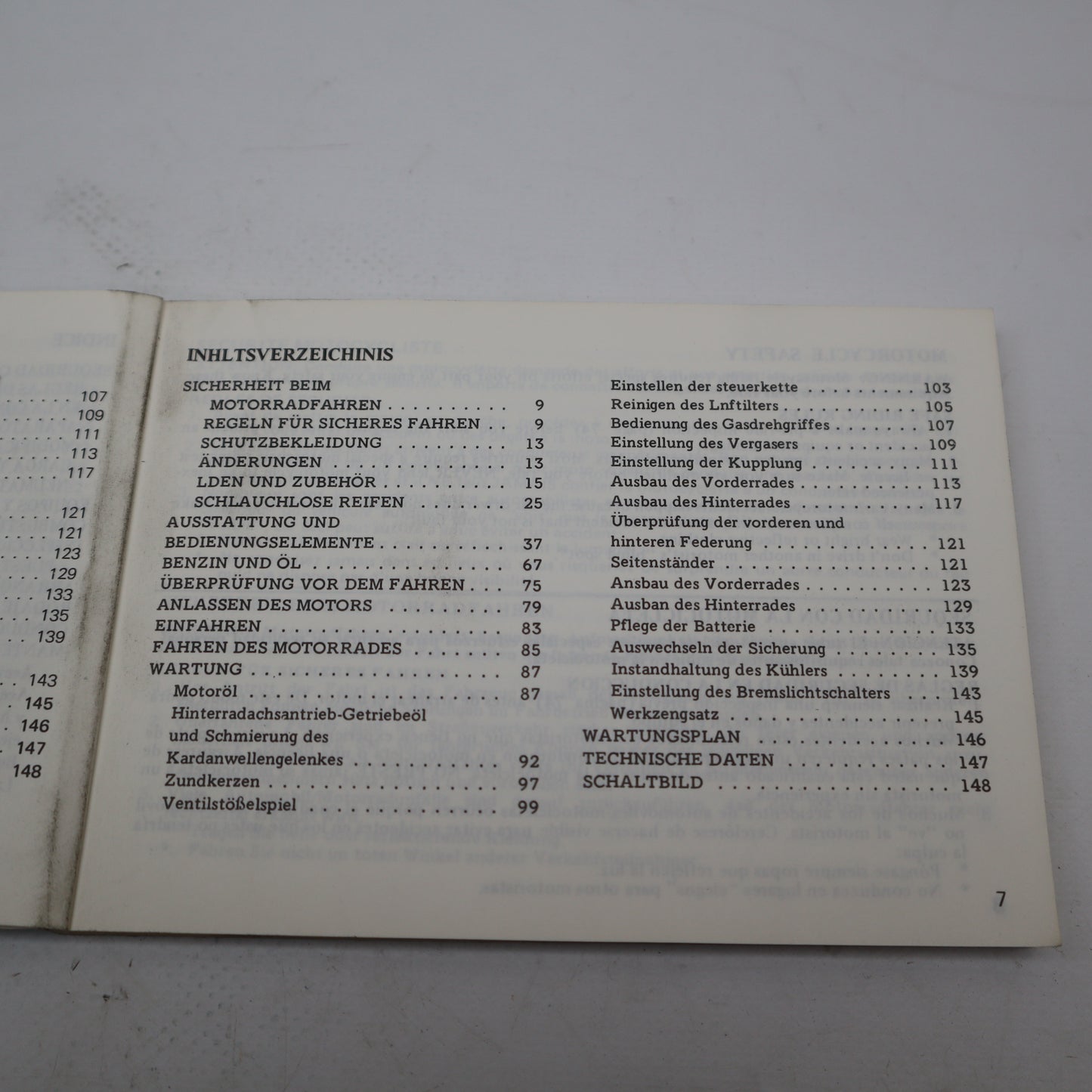 Honda CX 500 X Fahrer- Hanbuch Gebrauchsanweisung (Instruktieboek)