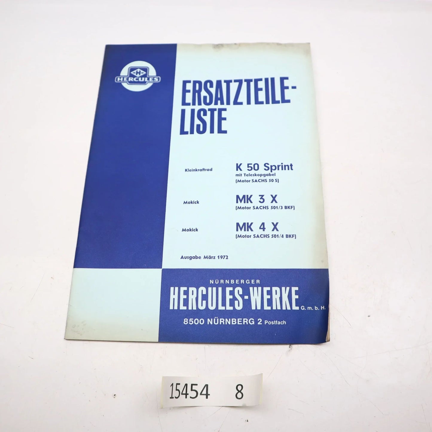 Hercules K 50 Sprint / MK 3 Ersatztzeilliste