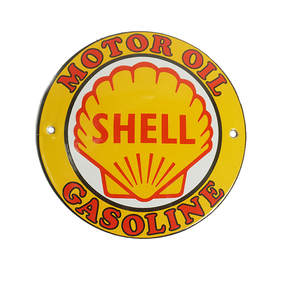 Shell Emaillschild Schmelz Schild 10cm